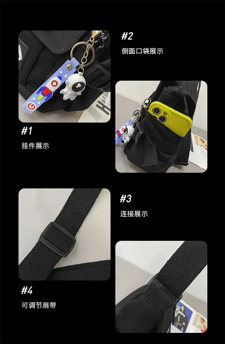 New Crossbody Bag for Men Women Canvas Satchel Student Messenger — feature 53
