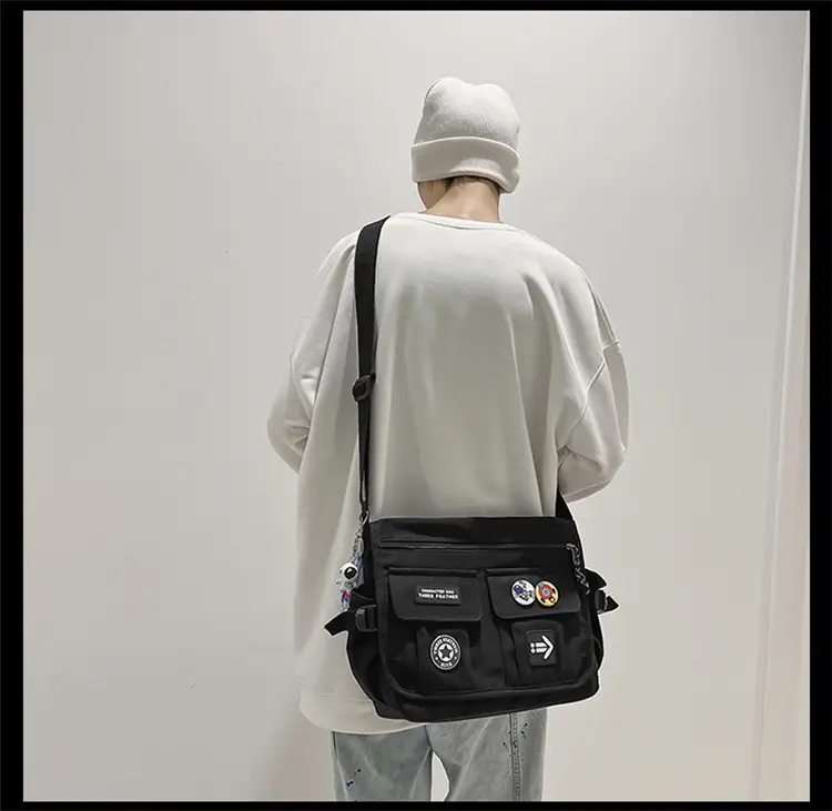 New Crossbody Bag for Men Women Canvas Satchel Student Messenger — feature 6