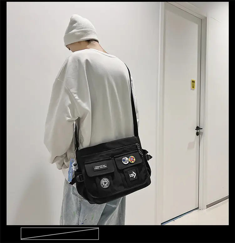 New Crossbody Bag for Men Women Canvas Satchel Student Messenger — feature 8