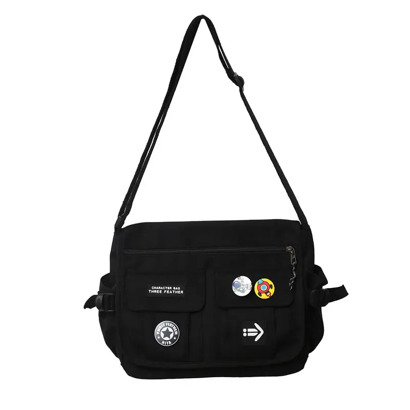 New Crossbody Bag for Men Women Canvas Satchel Student Messenger