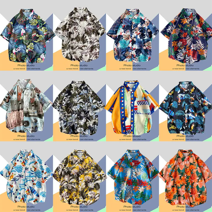 Men's Super Hot Hawaiian Floral Short Sleeve Shirt