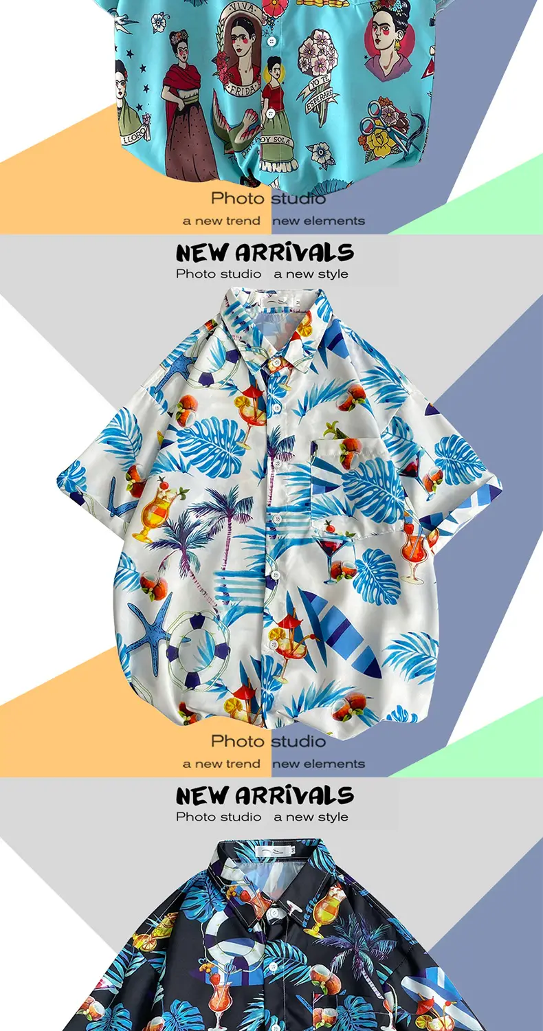 Men's Super Hot Hawaiian Floral Short Sleeve Shirt — feature 10