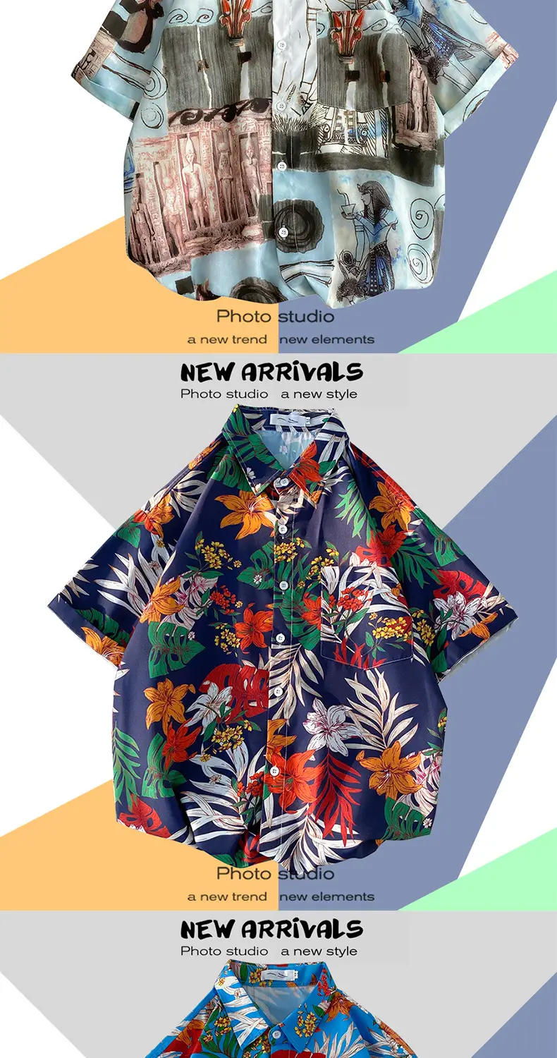 Men's Super Hot Hawaiian Floral Short Sleeve Shirt — feature 12