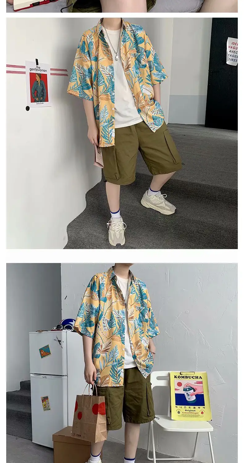 Men's Super Hot Hawaiian Floral Short Sleeve Shirt — feature 16
