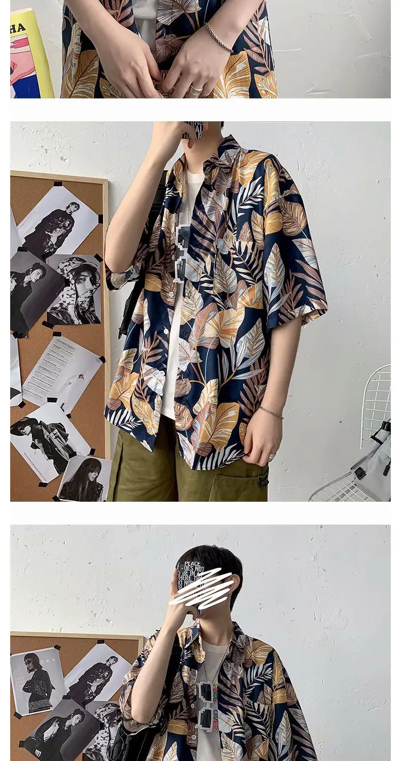 Men's Super Hot Hawaiian Floral Short Sleeve Shirt — feature 18