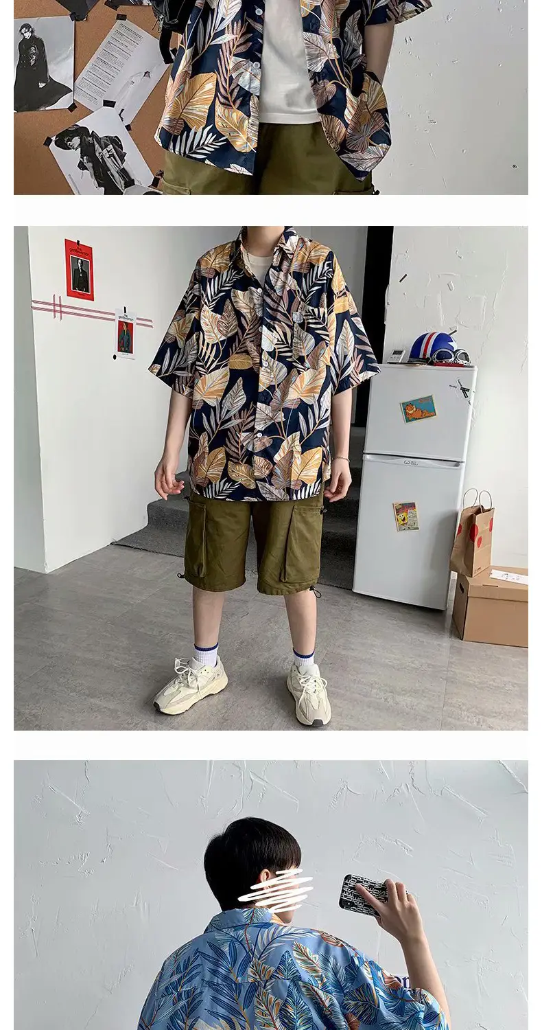 Men's Super Hot Hawaiian Floral Short Sleeve Shirt — feature 19
