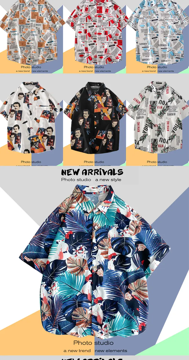 Men's Super Hot Hawaiian Floral Short Sleeve Shirt — feature 5