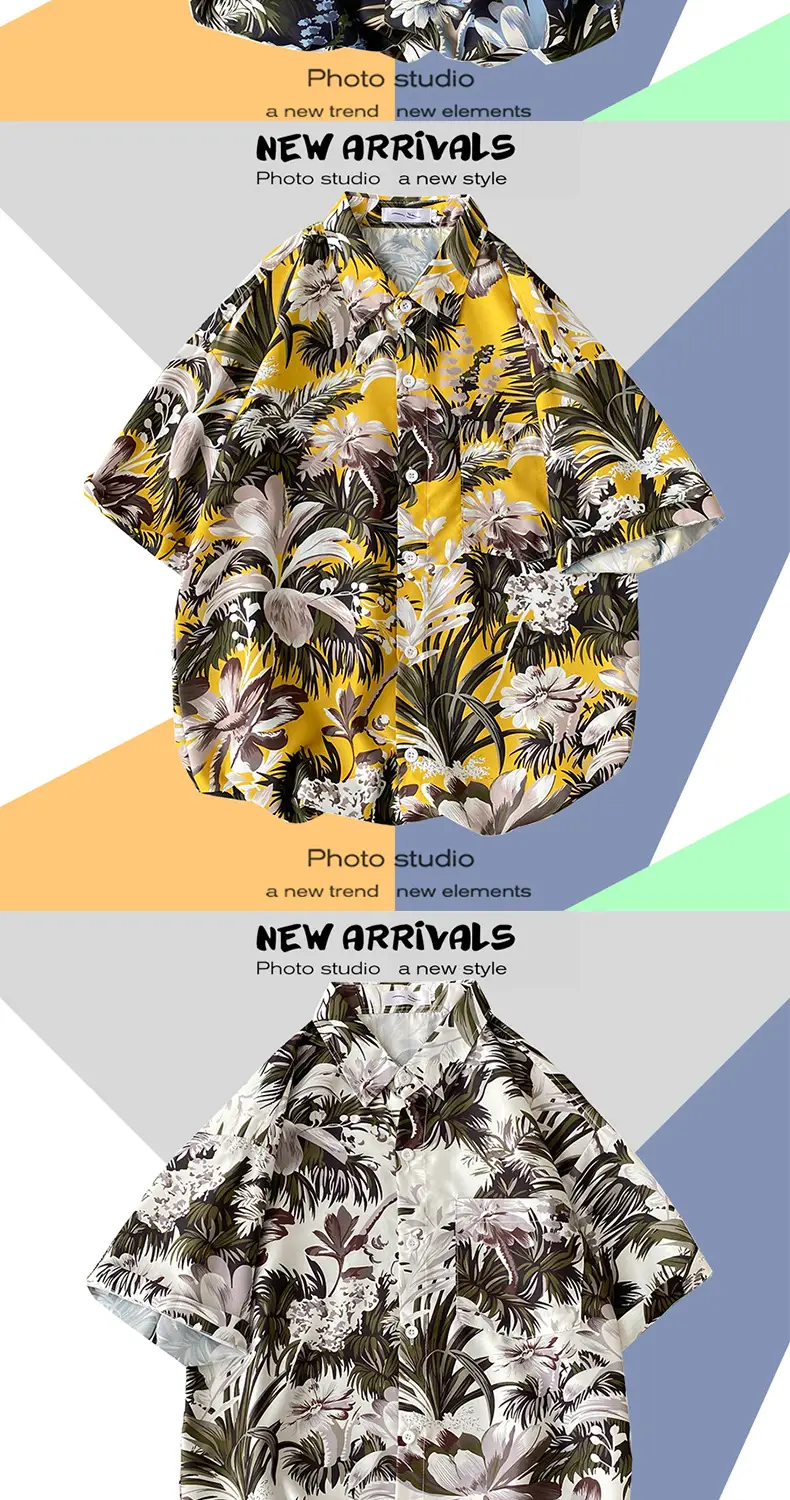 Men's Super Hot Hawaiian Floral Short Sleeve Shirt — feature 7