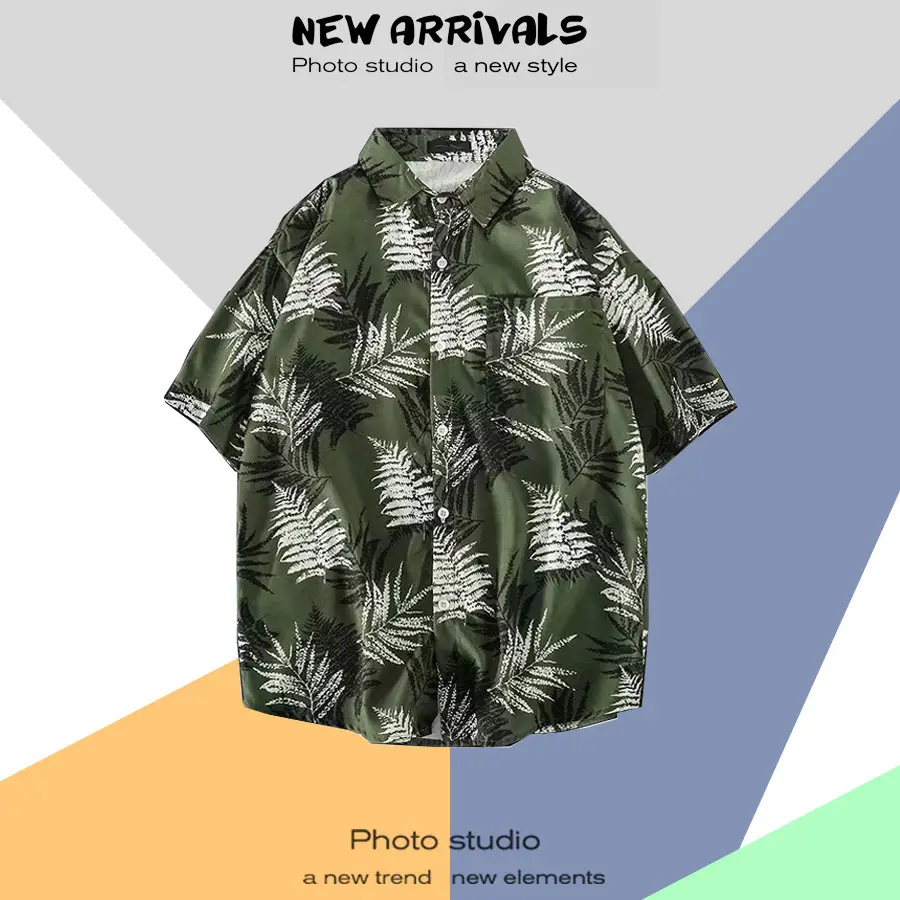 Men's Super Hot Hawaiian Floral Short Sleeve Shirt - Image 7