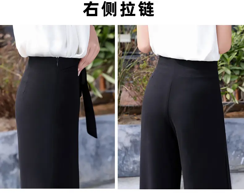 Women Chiffon Wide Leg Pants Red Summer 2022 — feature 11