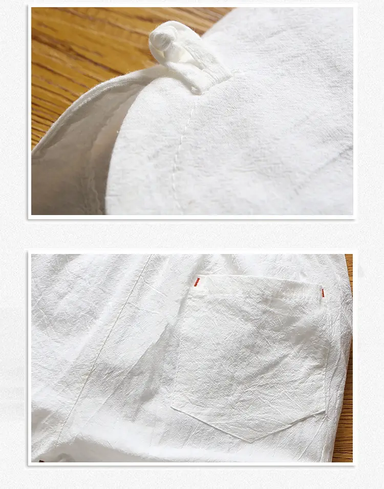Men's Grey Cotton Linen Shorts Summer Casual Shorts — feature 12