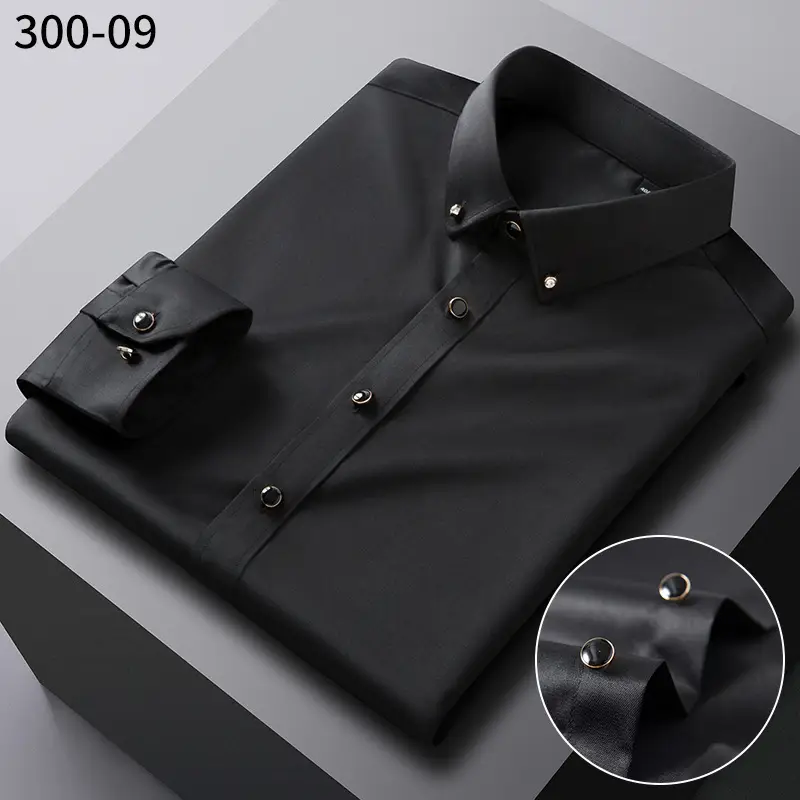 Light Blue Slim Fit Mulberry Silk Button Shirt
