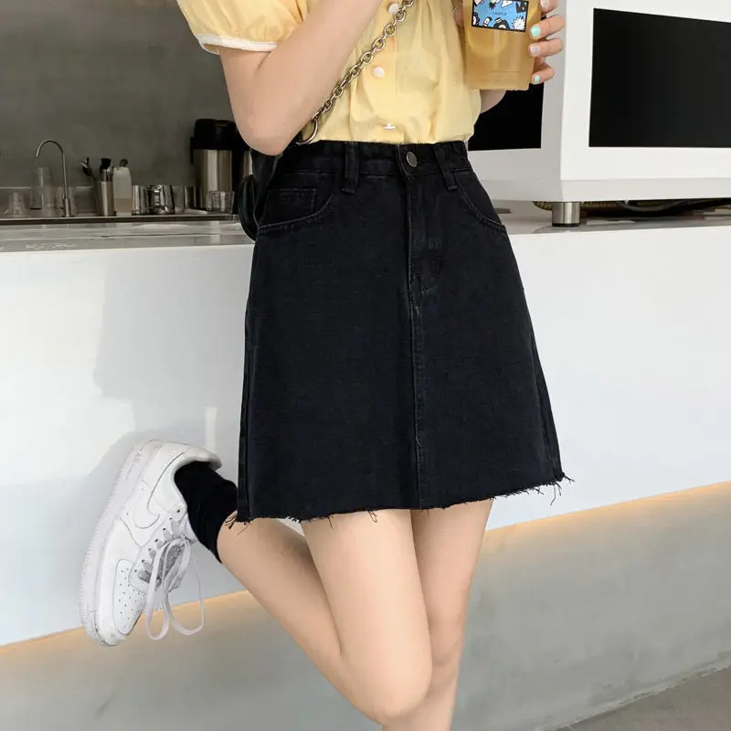 Women High Waist Denim Skirt Summer Slim Rust 2022 - Image 2