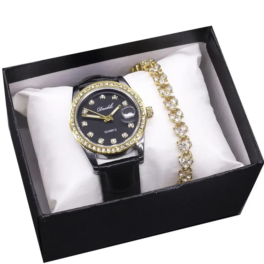 Women's Gold Plated Wristwatch Set with Bracelet - Image 6