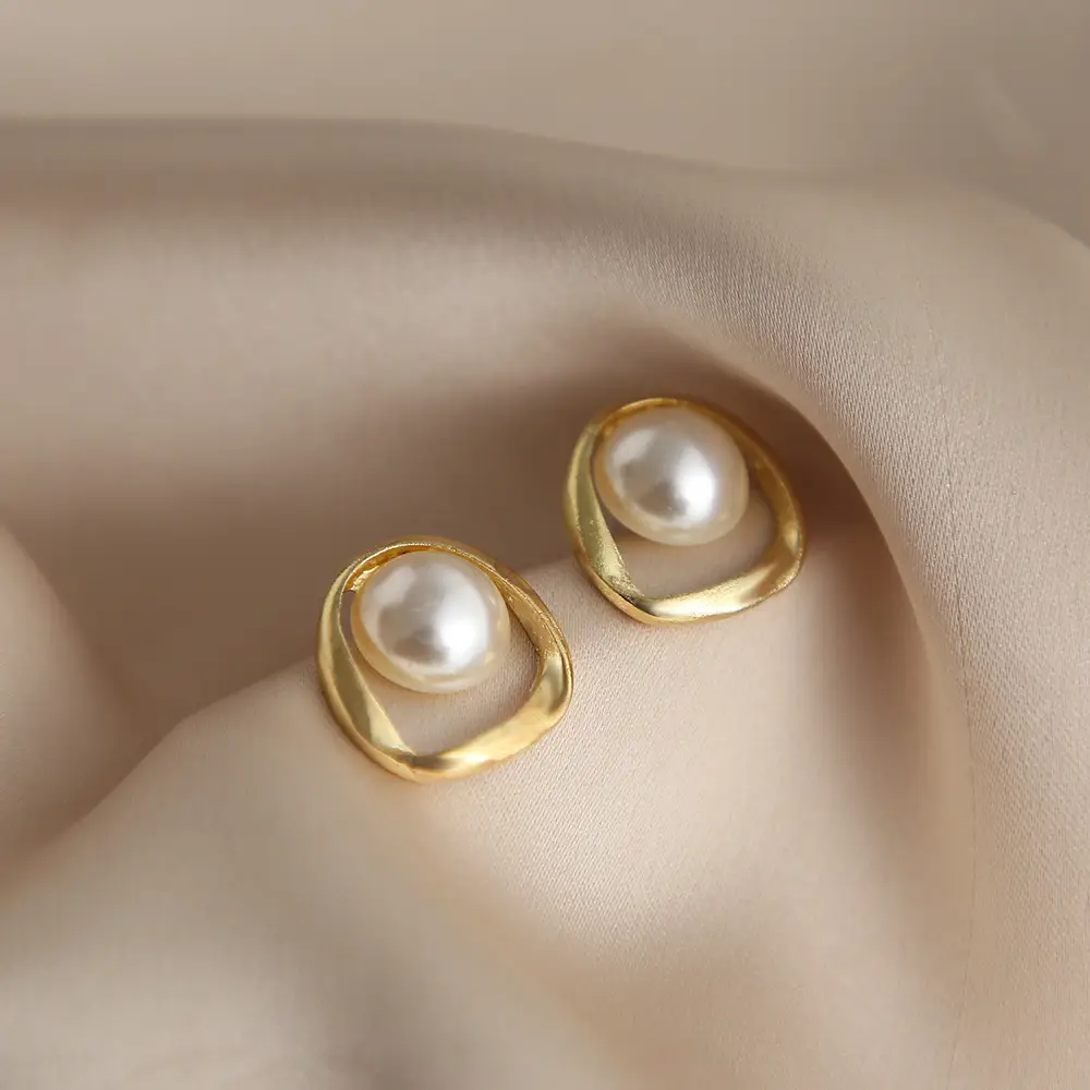 Pearl Earrings Gold Plated for Women - Image 8