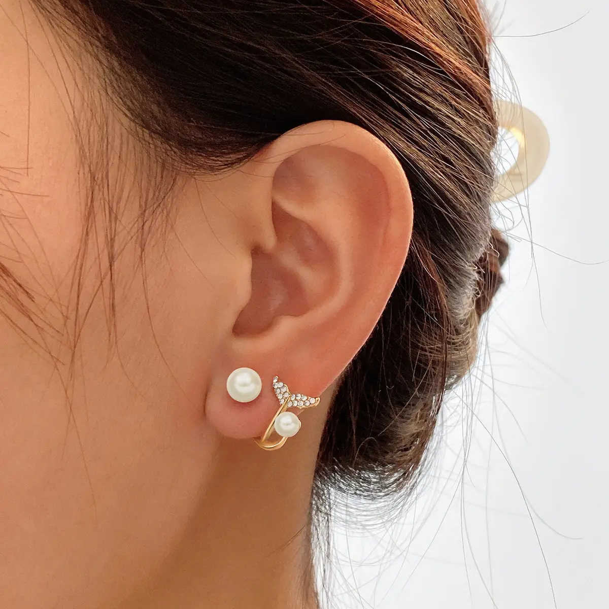 Pearl Earrings Gold Plated for Women - Image 2