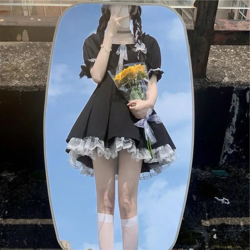 Black Japanese Style College Dress for Girls Summer - Image 4