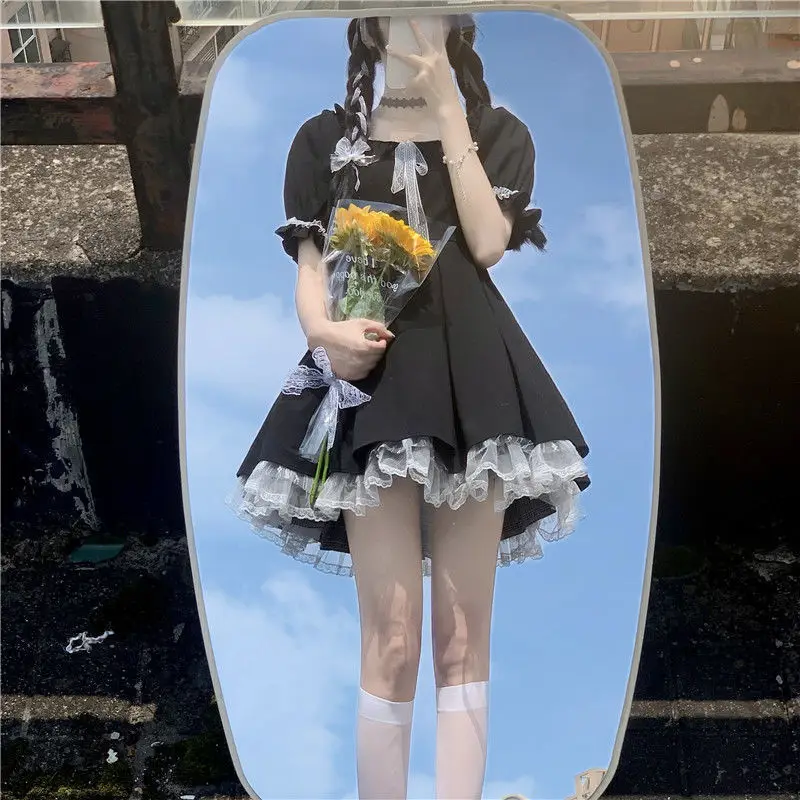 Black Japanese Style College Dress for Girls Summer — feature 9