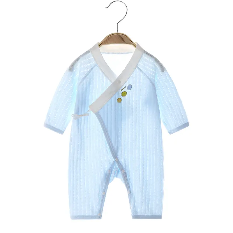 Baby Cotton Light Blue Jumpsuit with Hollow Out - Image 5