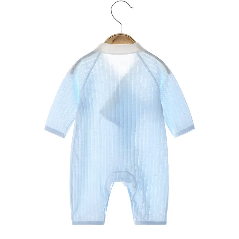 Baby Cotton Light Blue Jumpsuit with Hollow Out - Image 6