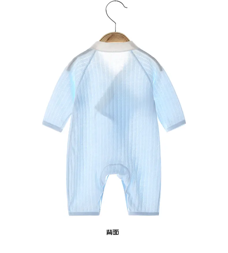 Baby Cotton Light Blue Jumpsuit with Hollow Out — feature 10