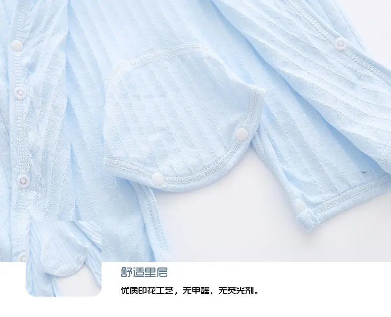 Baby Cotton Light Blue Jumpsuit with Hollow Out — feature 15
