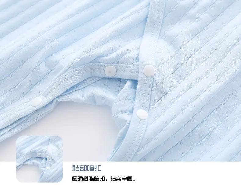 Baby Cotton Light Blue Jumpsuit with Hollow Out — feature 16