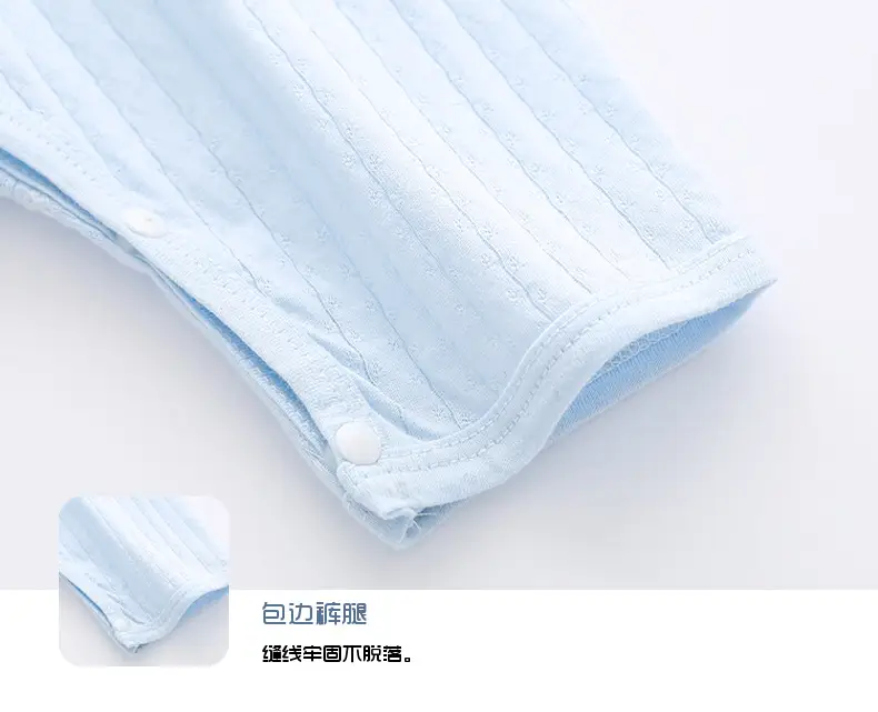 Baby Cotton Light Blue Jumpsuit with Hollow Out — feature 17