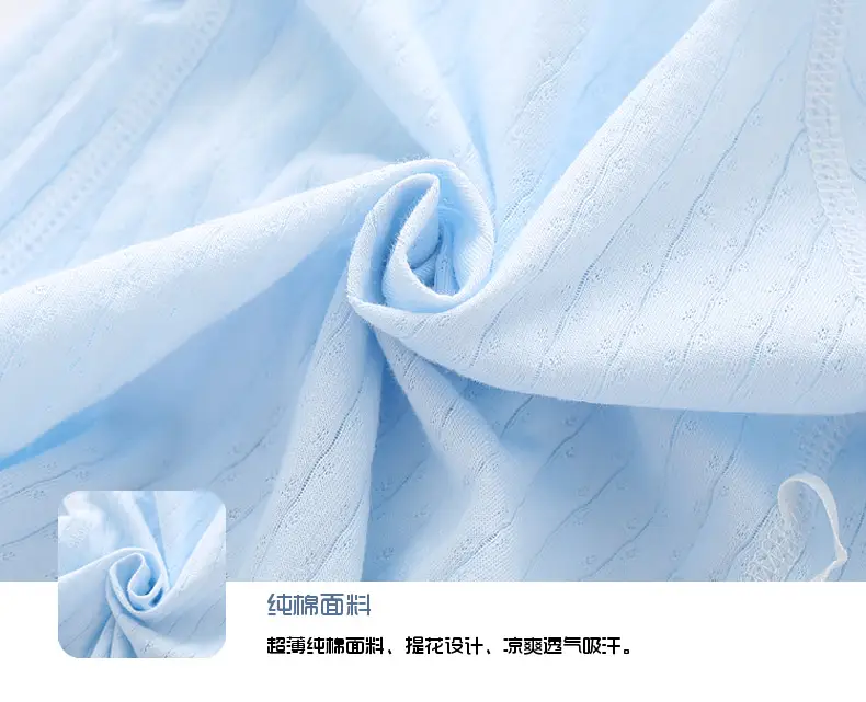 Baby Cotton Light Blue Jumpsuit with Hollow Out — feature 19