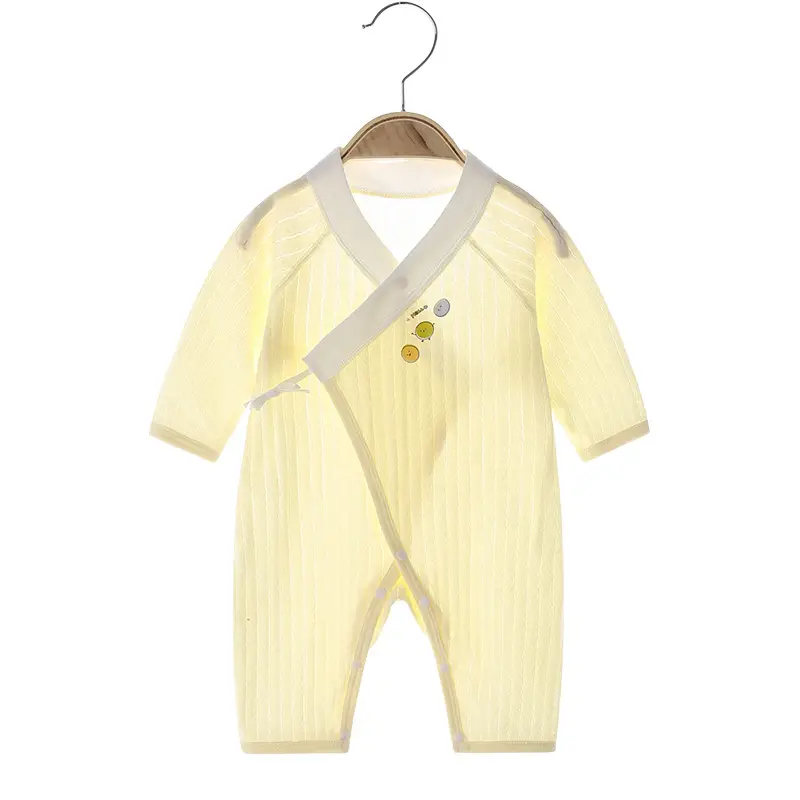 Baby Cotton Light Blue Jumpsuit with Hollow Out - Image 2