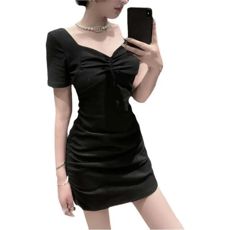 Black Slim Fit Dress for Women Summer Wear