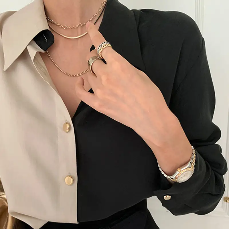 1688 Korean Chic Lapel Shirt Single Breasted Long Sleeve - Image 3