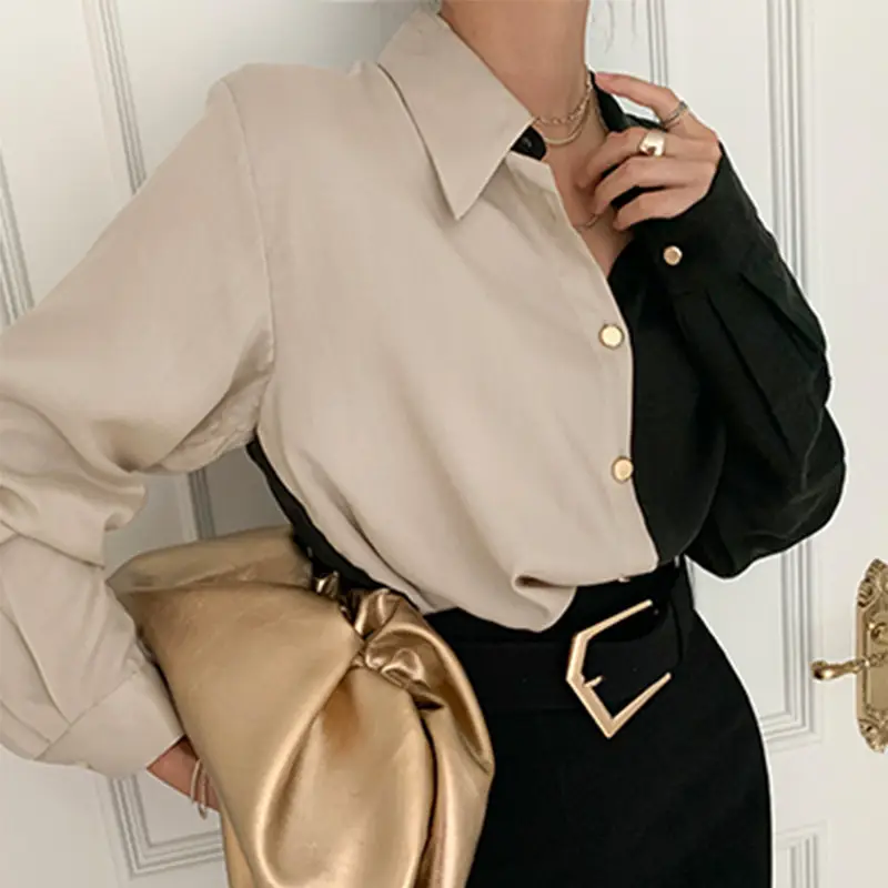 1688 Korean Chic Lapel Shirt Single Breasted Long Sleeve - Image 5