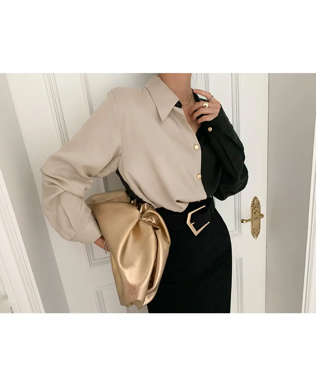 1688 Korean Chic Lapel Shirt Single Breasted Long Sleeve — feature 4