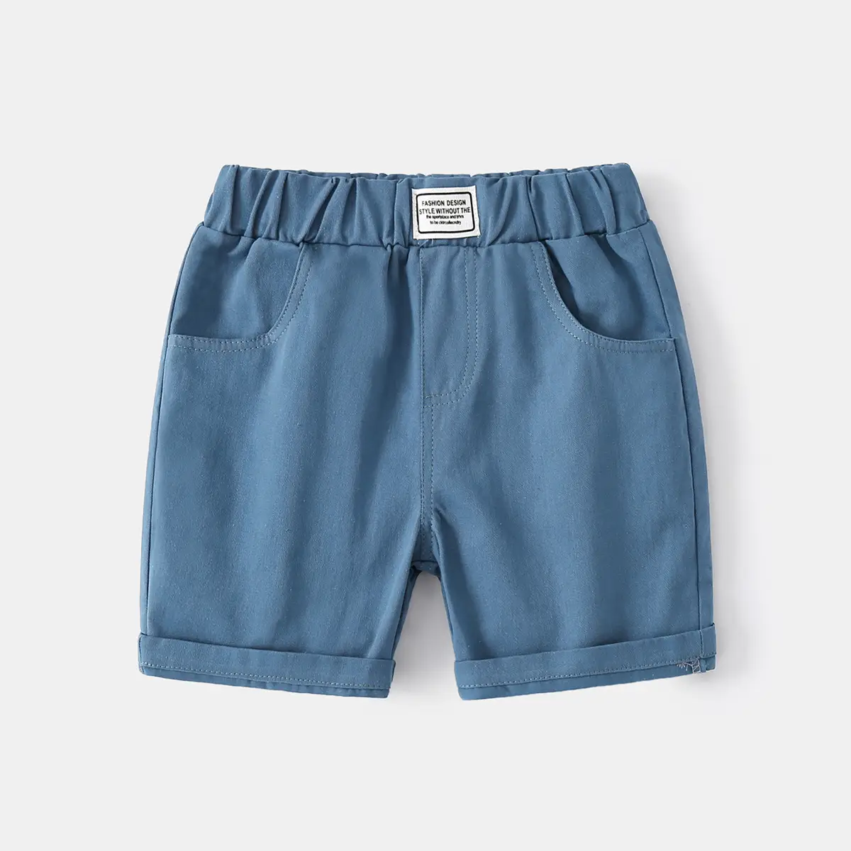 2023 Summer Boys Cotton Shorts Blue Casual