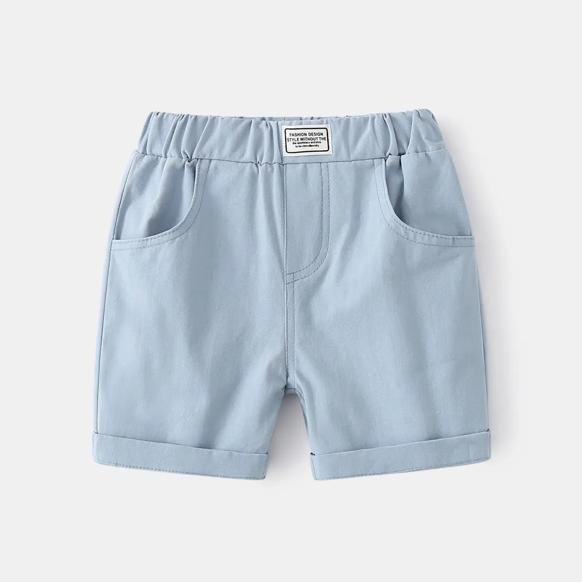 2023 Summer Boys Cotton Shorts Blue Casual