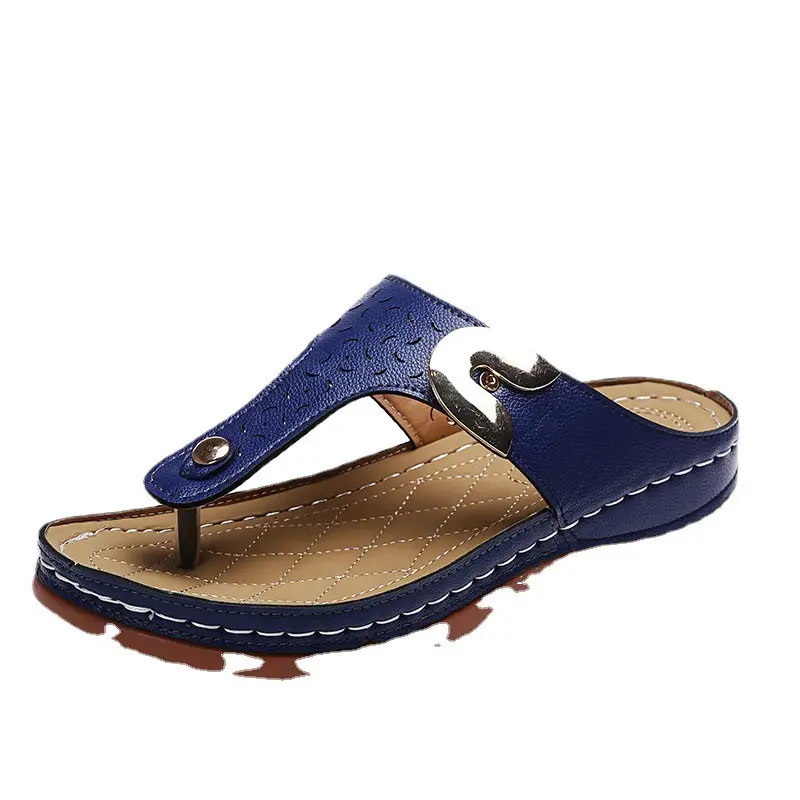 Blue Women's European Wedge Flip Flops Spring Summer - Image 10