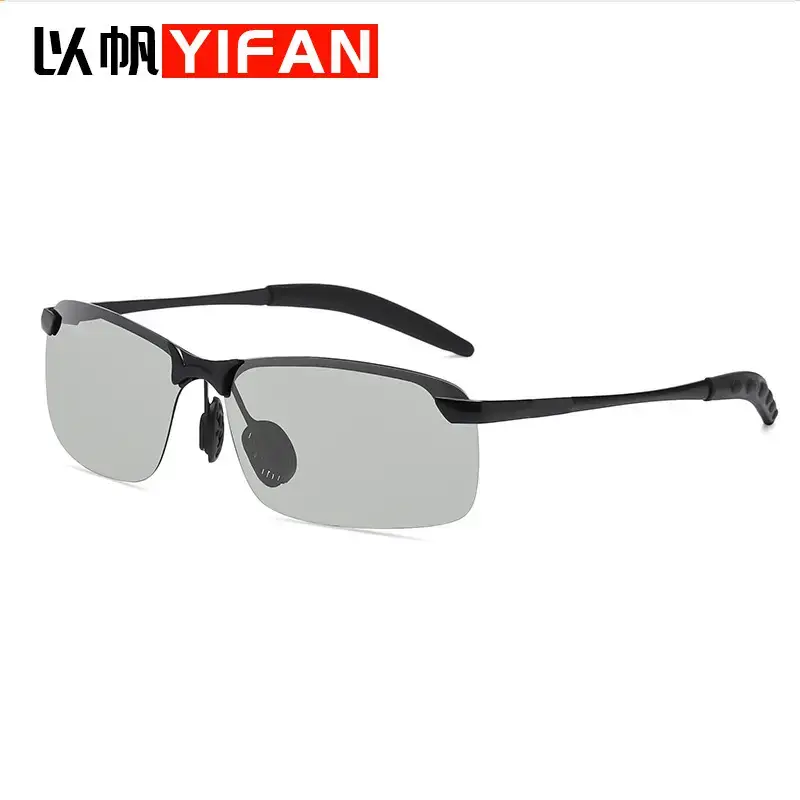 Men Retro Polarized Sunglasses Yellow Photochromic - Image 9