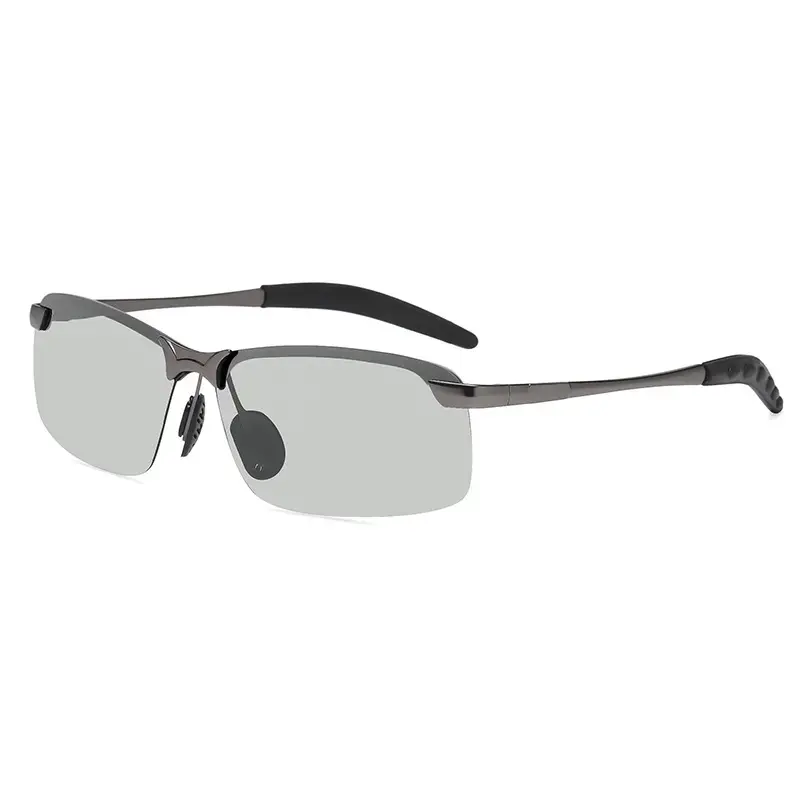 Men Retro Polarized Sunglasses Yellow Photochromic - Image 2