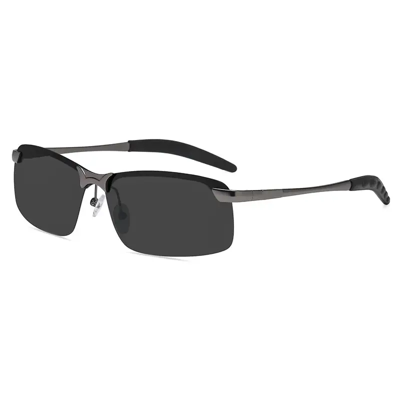 Men Retro Polarized Sunglasses Yellow Photochromic - Image 4