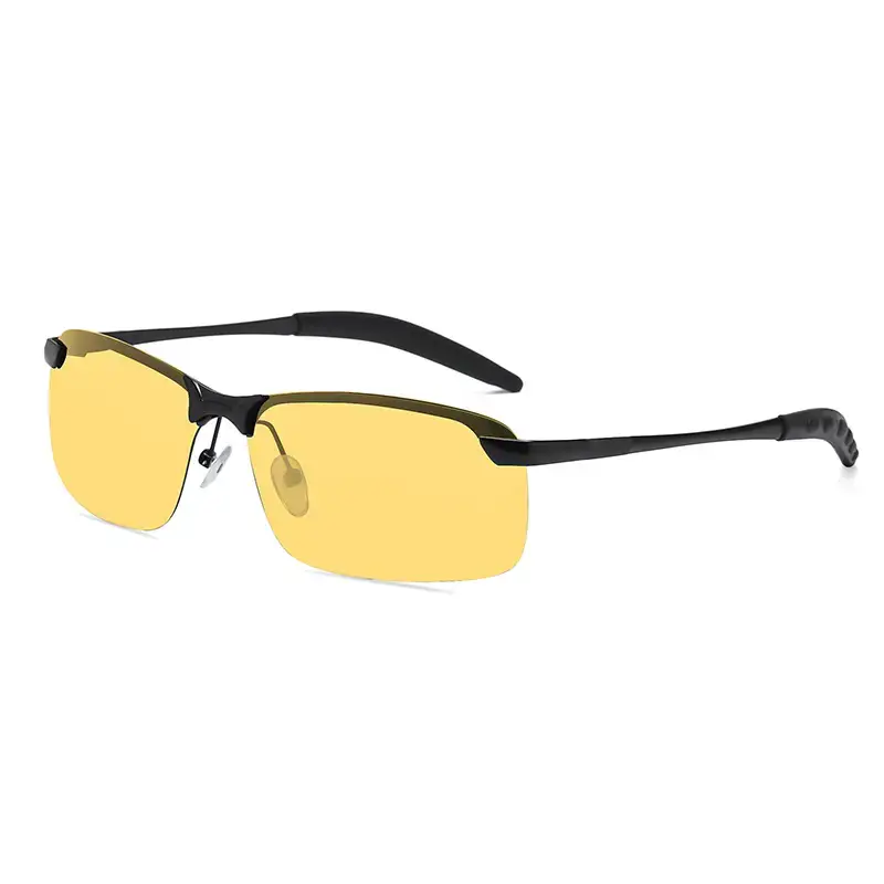 Men Retro Polarized Sunglasses Yellow Photochromic - Image 5