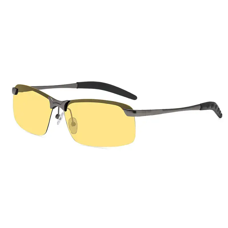 Men Retro Polarized Sunglasses Yellow Photochromic - Image 6