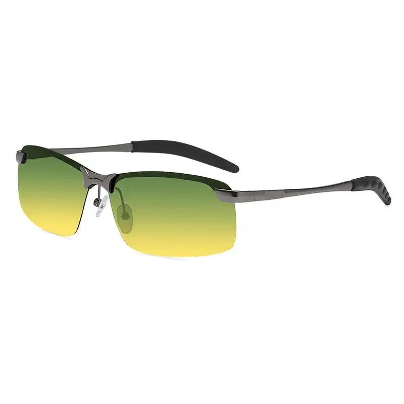 Men Retro Polarized Sunglasses Yellow Photochromic - Image 8