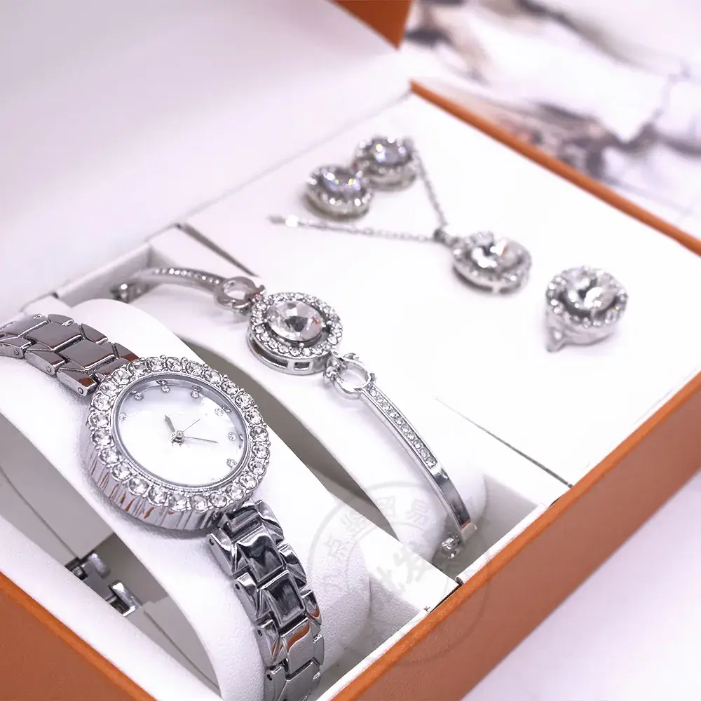 Luxury Women's Jewelry Set with Watch & Earrings - Image 2