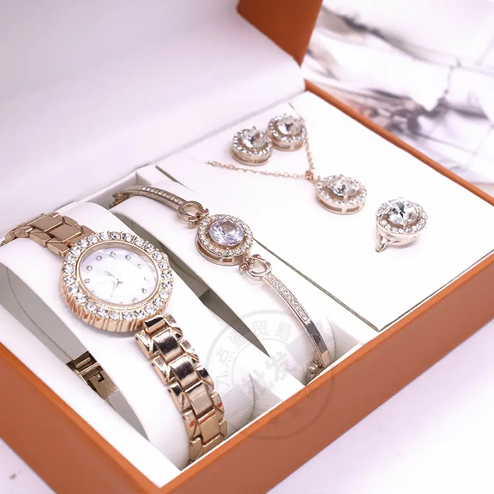 Luxury Women's Jewelry Set with Watch & Earrings - Image 3