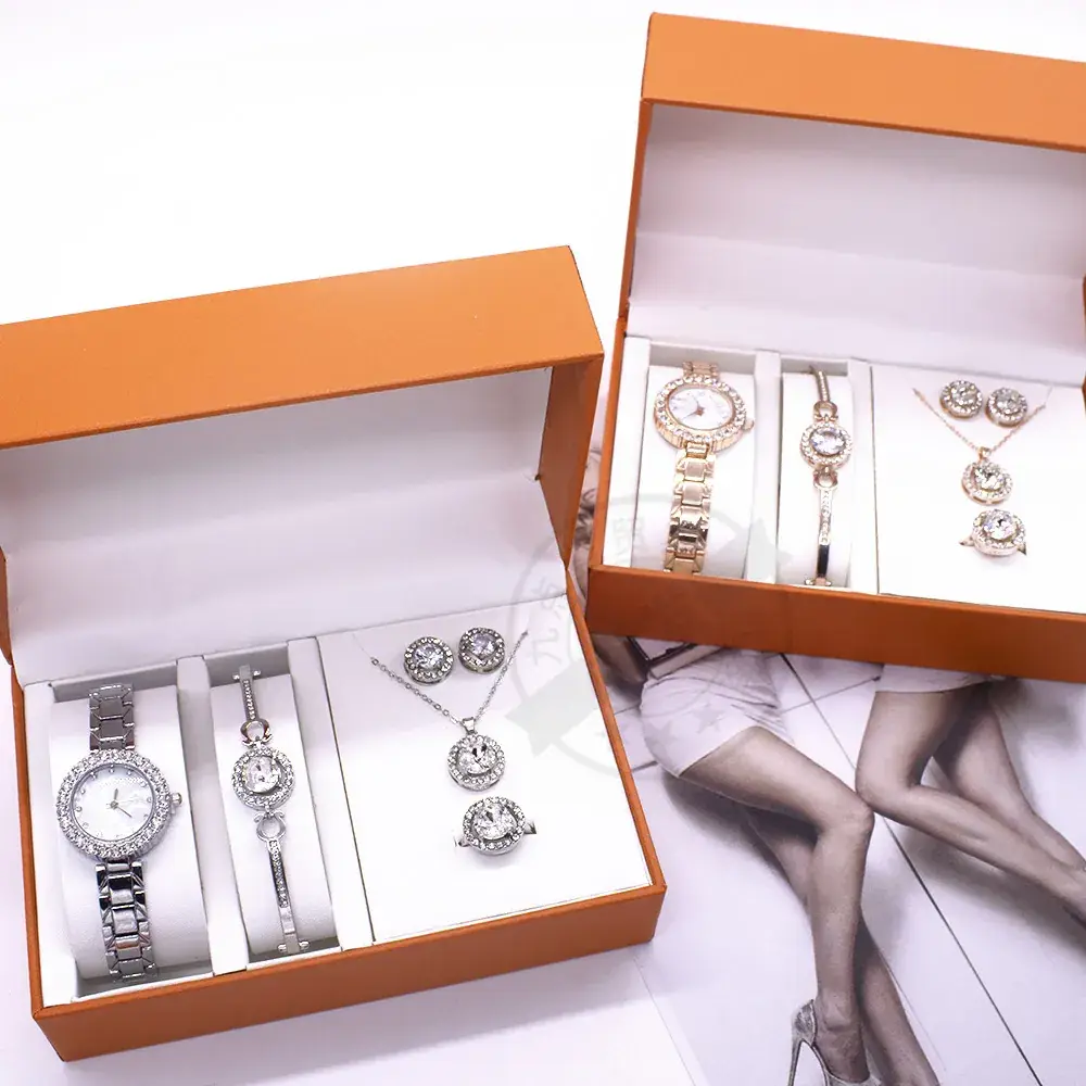 Luxury Women's Jewelry Set with Watch & Earrings