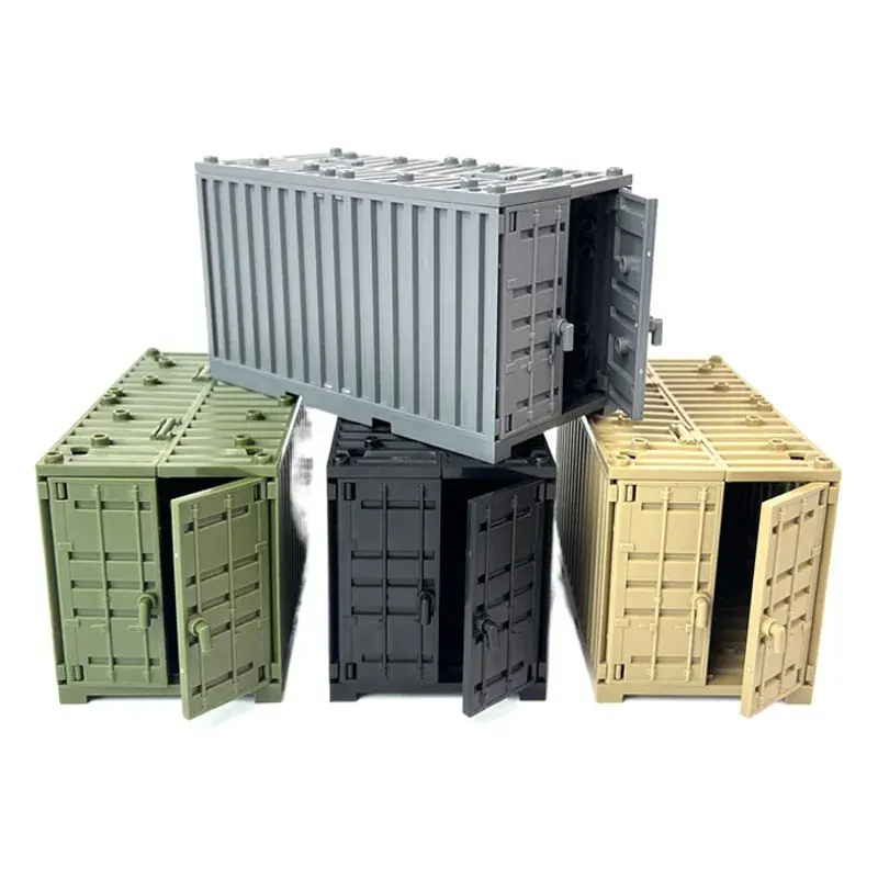 Military Men Eat Chicken Weapon Depot Building Blocks