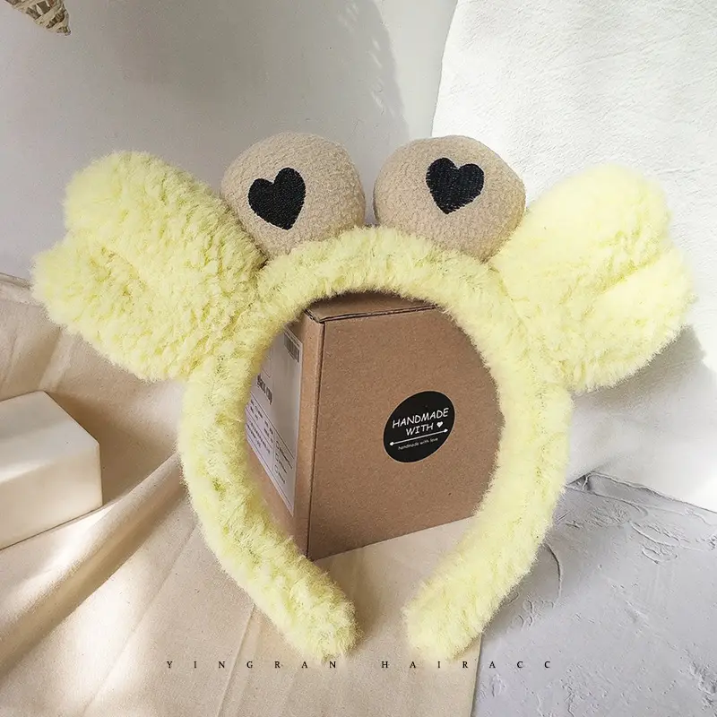 Free Shipping Pleated Star Dew Crab Strawberry Flower Face Wash Headband - Image 3