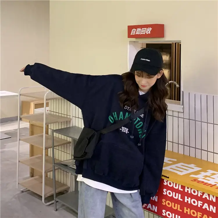 2026 Korean Style Hooded Sweatshirt Women Loose Fleece — feature 14