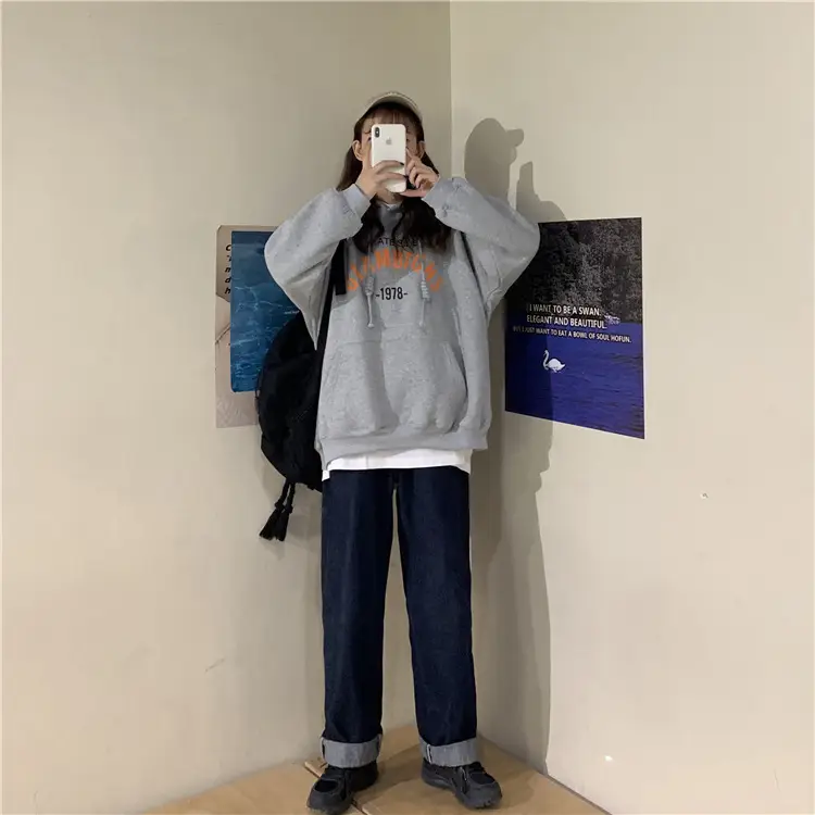 2026 Korean Style Hooded Sweatshirt Women Loose Fleece — feature 17